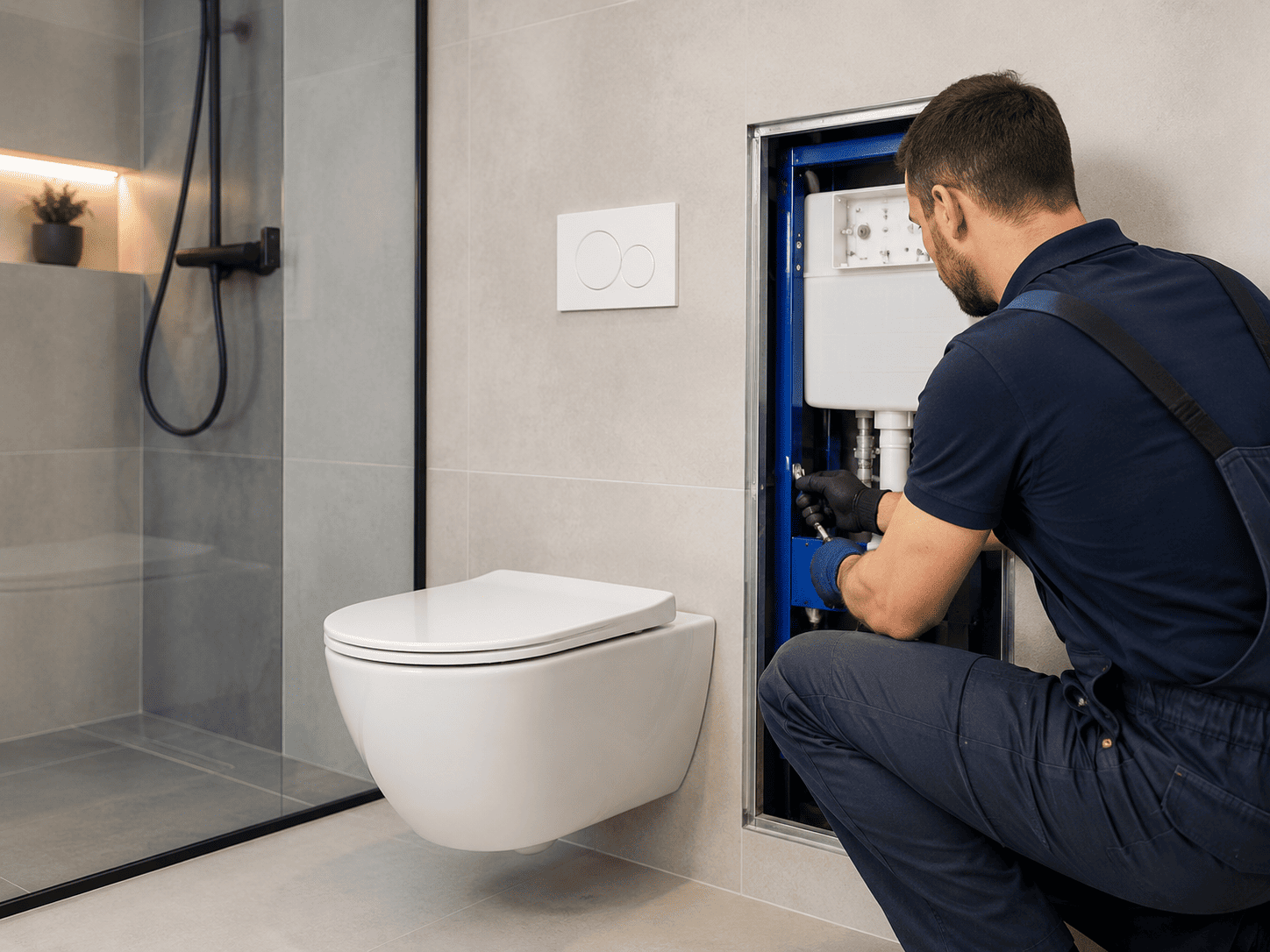 Dépannage WC suspendu et bâti-support à Lyon